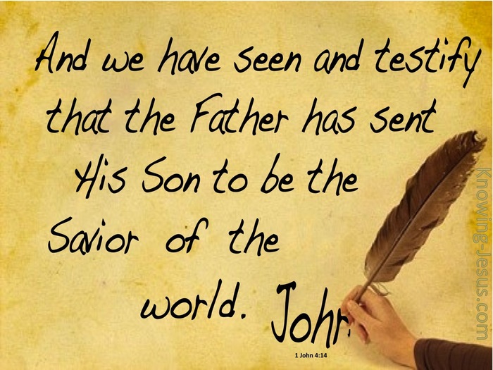 What Does 1 John 4 14 Mean 